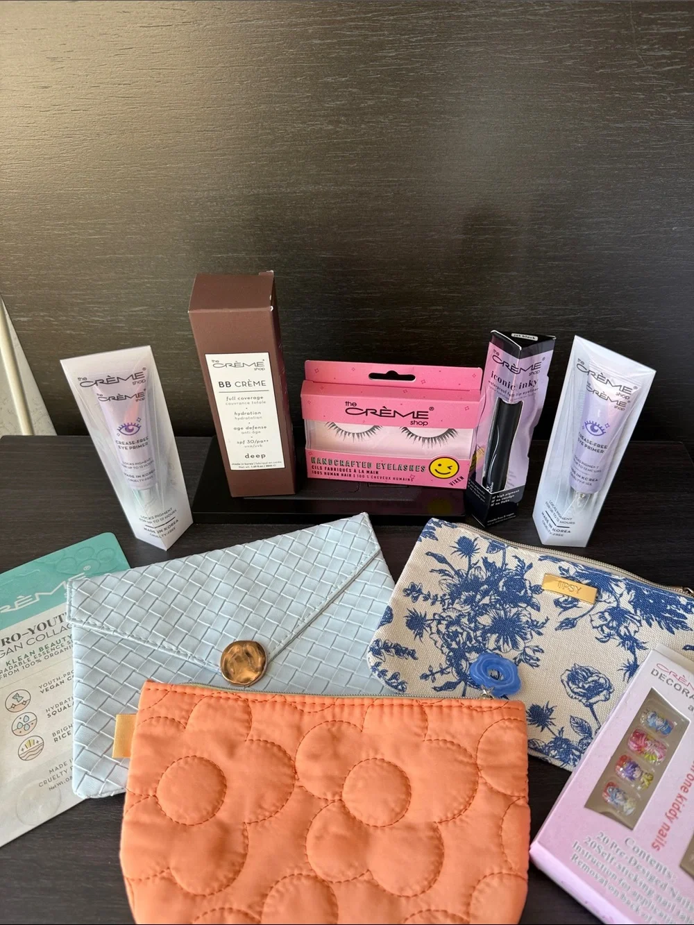 Creme shop bundle and 3 ipsy bags
